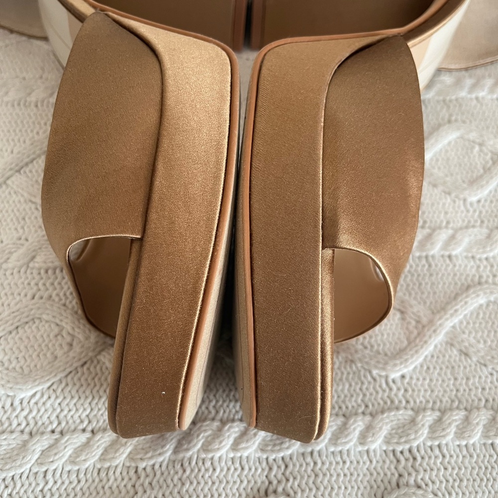 Dolce Vita “Pandora” Ankle Buckle mid- brown Platform Block Heel Sandals SZ 9 - Picture 7 of 16